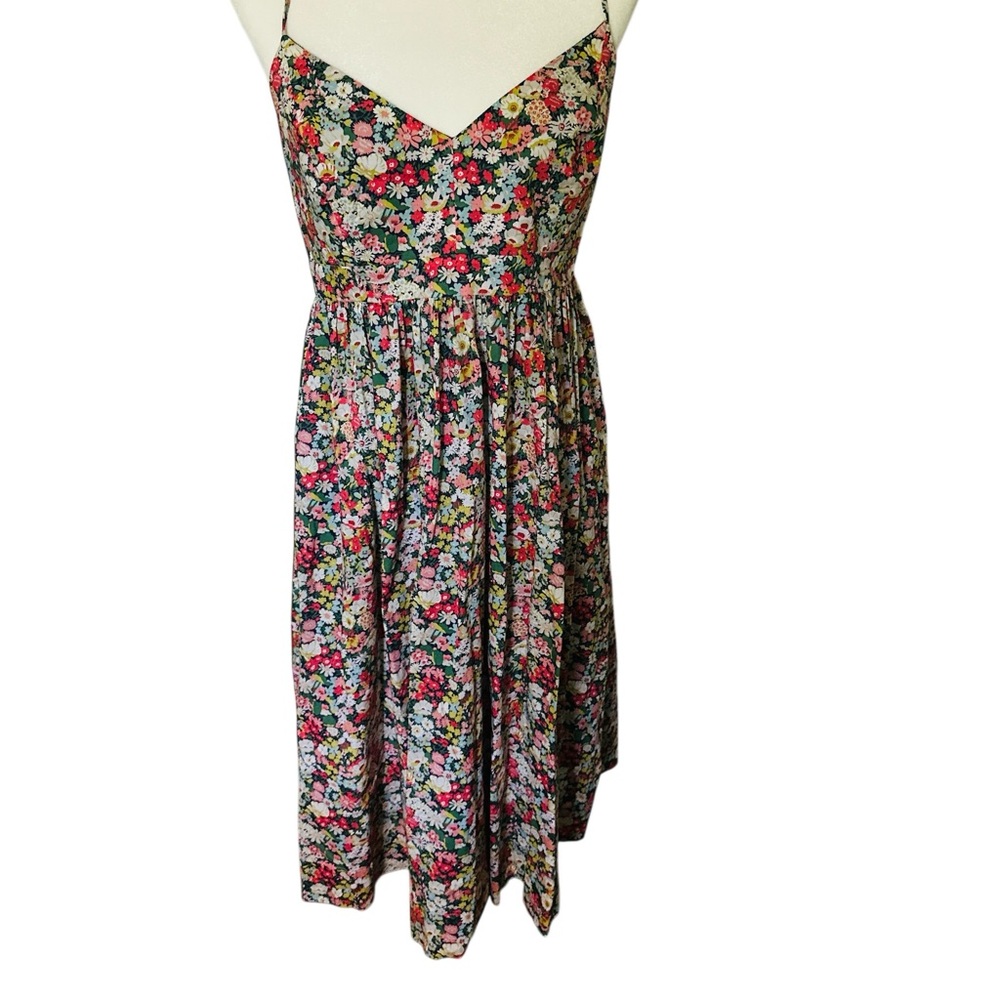 J. Crew Liberty Tie Back Sundress Sleeveless Midi with Pockets